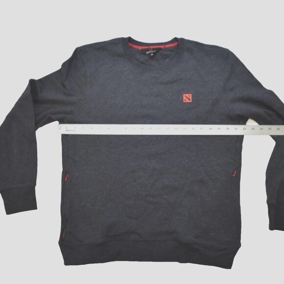 WeLoveFine Dota 2 Mens Charcoal Heather Sweater With Zip Pockets New Medium - Picture 9 of 12